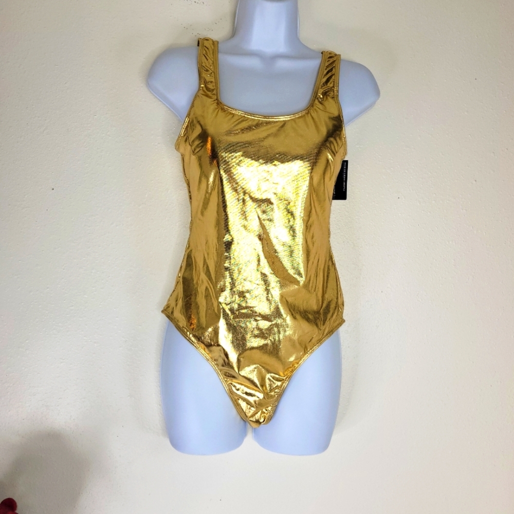 Shiny Gold Bodysuit/Swimsuit